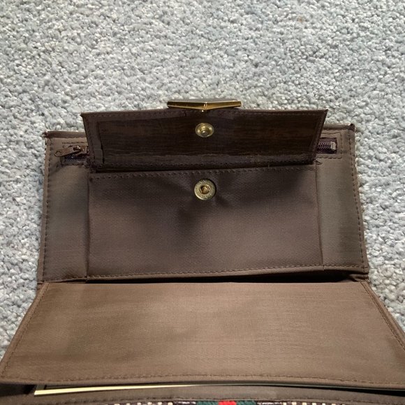 Tweed Checkbook Clutch Wallet - Picture 5 of 6